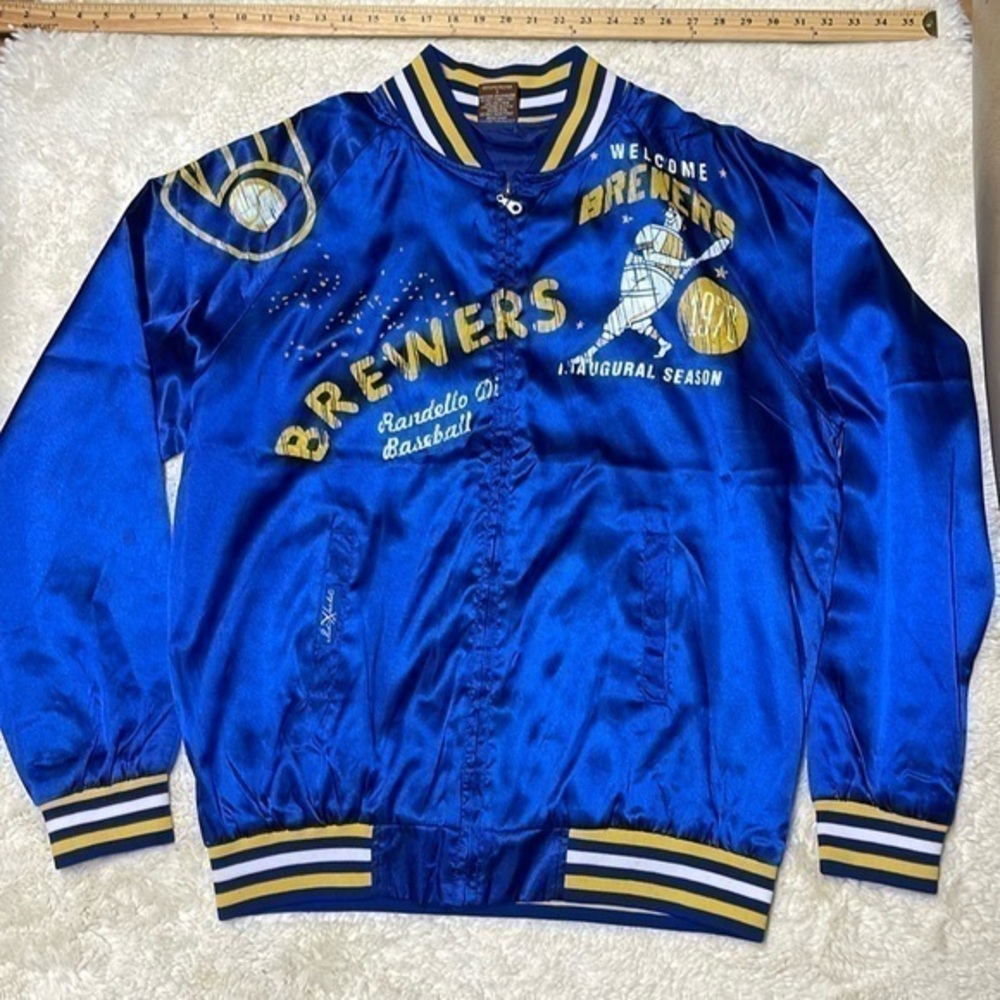 Vintage Milwaukee Brewers Satin Jacket Red X Pikwakwad 1976 Inaugural Season